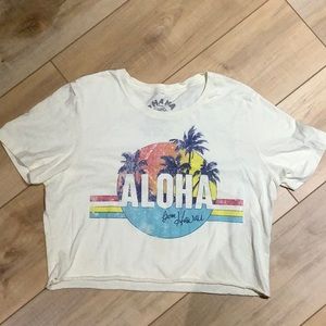 Graphic cropped OHANA t-shirt